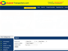 Tablet Screenshot of gujarattransporters.com